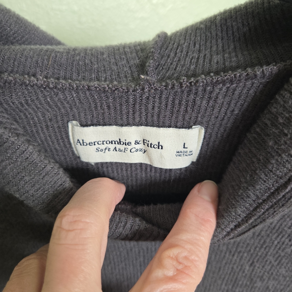 Abercrombie & Fitch Dark Gray V-Neck Sweater - Picture 2 of 3